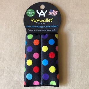 Ultra slim stretch wallet by YaYwallet polka dot